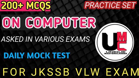 Most Imprtant Mcqs On Computer For Jkssb Vlw Exam Practice Set