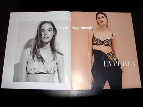 La Perla Lingerie Page Print Ad Fall Valery Kaufman Sasha Luss Liu Wen Ebay