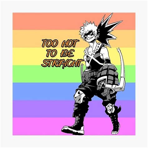 My Hero Academia Bakugou Gay Pride Flag Photographic Print By Queerwriter Redbubble