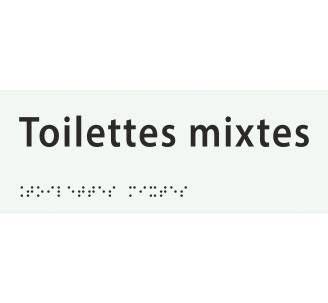 Plaque Porte Braille Et Relief Toilettes Mixtes Pvc Ou Aluminium