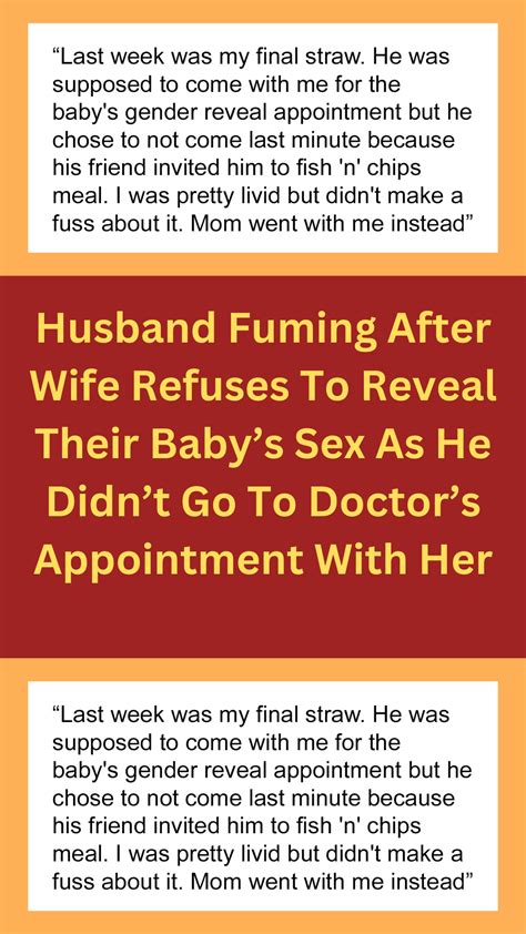 Husband Fuming After Wife Refuses To Reveal Their Babys Sex As He Didnt Go To Doctors