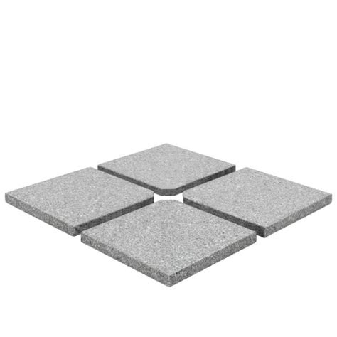 Plaques De Poids De Parasol Pcs Granit Gris Carr Kg Qqmora