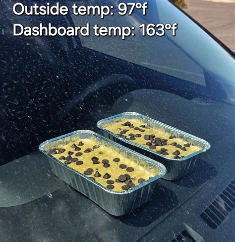 Park rangers bake banana bread on dashboard of car during record