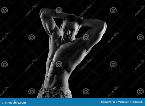 Naked Guy In Denim Jeans Nude Male Torso Muscular Man Topless