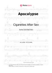Apocalypse Piano Sheet Music Cigarettes After Sex In Note Store Piano Solo SKU PSO