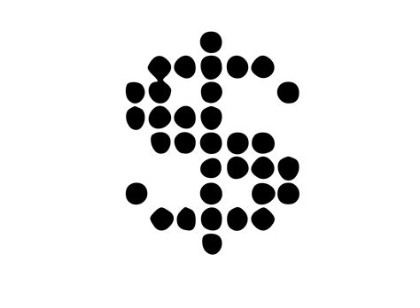 Mono Dot Matrix Symbol Dollar Graphic By Graphicsbam Fonts · Creative
