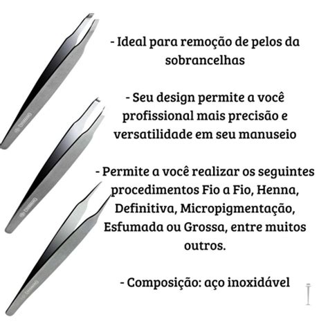 Qual A Melhor Pinça Para Sobrancelha - Kit de Pinça de Sobrancelha Profissional Inox Mundial BC-394 em ...