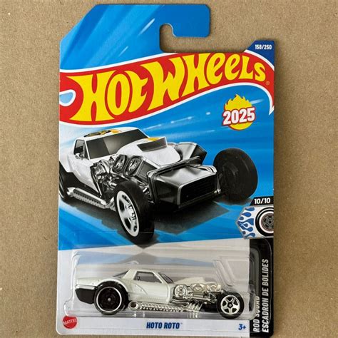 Hot Wheels Hoto Roto White 158 250 2025 Mix N ROD SQUAD 10 10