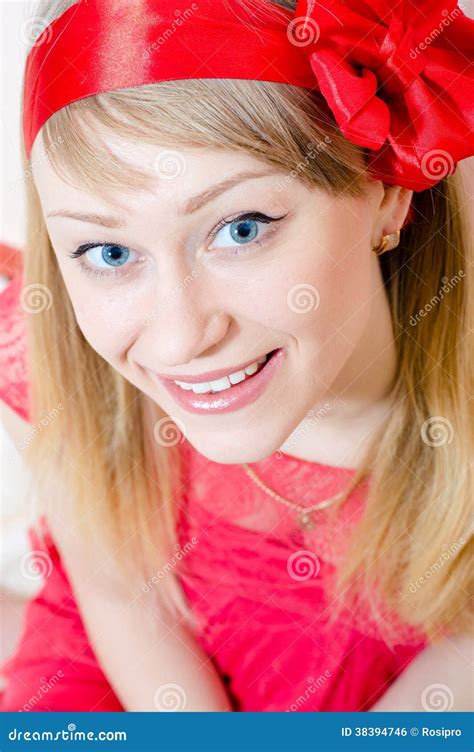 Belle Jeune Femme De Pin Up Blonde Dr Le Photo Stock Image Du Personne Lipstick