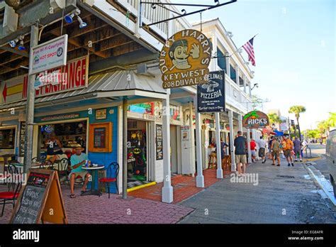 Downtown Key West Florida Fl Destination For Western Carribbean Stock