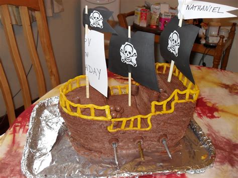 Pirate Ship Cake Template