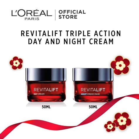 L’oreal Paris Revitalift Triple Action Anti Aging Day And Night Cream Shopee Malaysia