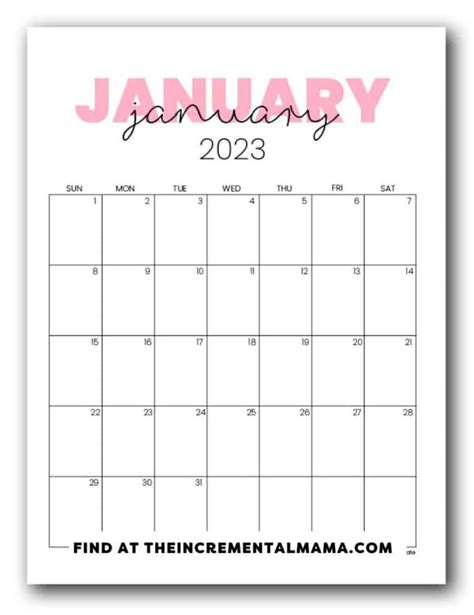 2023 Pink Calendar Printables - Free PDFs To Get Organized