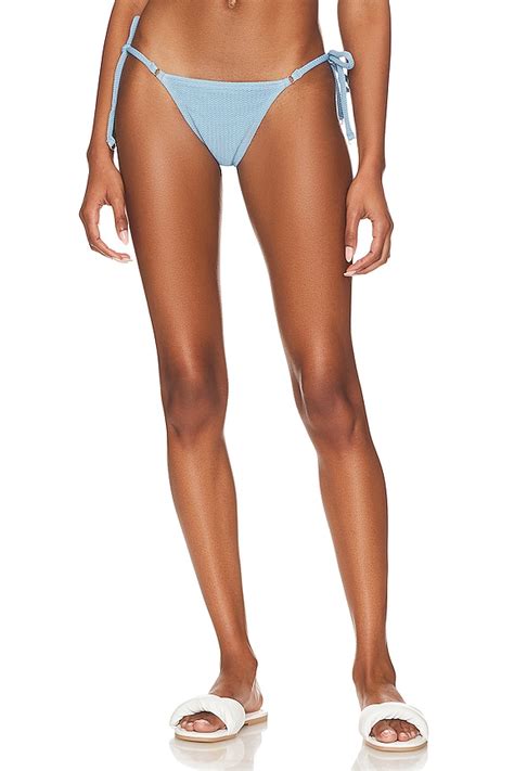 Seafolly Tie Side Rio Bikini Bottom In Powder Blue Revolve