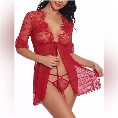 Avidlove Intimates Sleepwear Womens Slutty Lingerie Sexy Lingerie Set Eyelash Babydoll