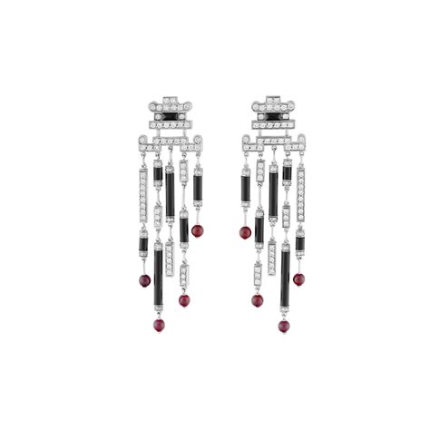 CARTIER RUBY, ONYX AND DIAMOND 'LE BAISER DU DRAGON' EARRINGS, | Christie’s
