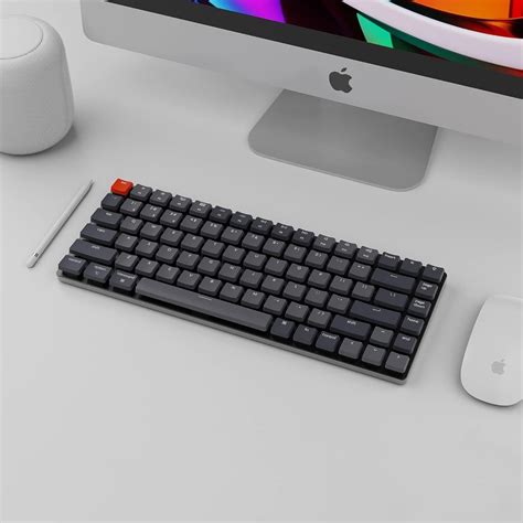 Keychron K Low Profile Hot Swap Optical Rgb Brown Switch Eng Cyrillic Keyboard Black Veli
