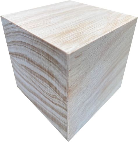 4 Inch Solid Wood Block Cube Large Wooden Blocks For Crafts Unfinished Wood Cubes