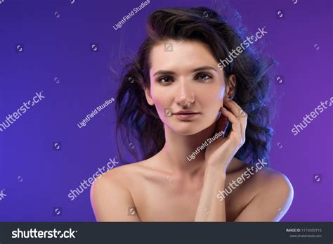Portrait Beautiful Brunette Nude Girl Isolated Stock Photo Shutterstock