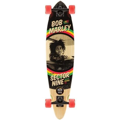 Longboard Complet Sector 9 Kingston Bob Marley 34 Inch Noir Rouge