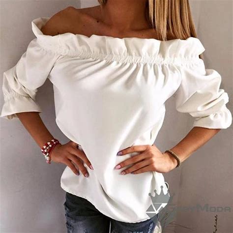 Дамска блуза с мрежа от тюл - GabyModa