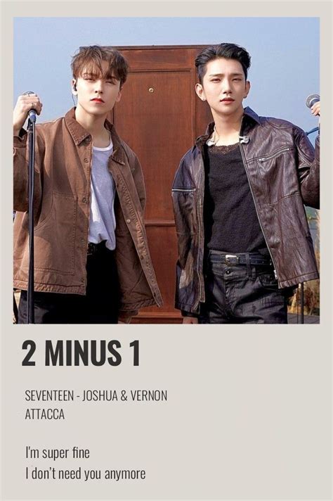 Joshua Vernon Seventeen 2 MINUS 1 Minimalist Poster Dezessete