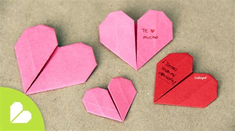 Corazones De Origami Para San Valentin Origami Heart Youtube