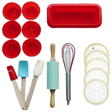 Set Instrumente Gatit Sugar Love Silicon Lemn Inox Multicolor 17 Piese Emag Ro