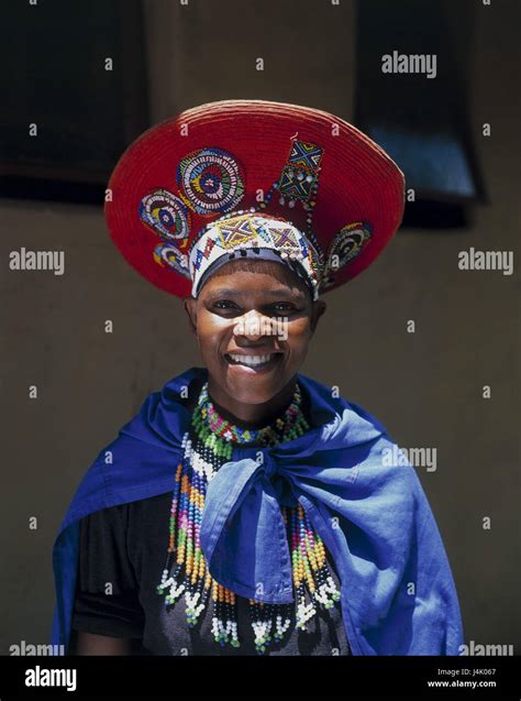 South Africa Lesedi Zulus Woman Clothes Headgear Traditionally