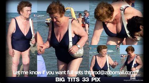 Mature Huge Tits At The Beach