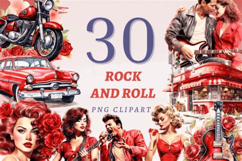 Rock And Roll Png Bundle Graphic By Sapphiredreamscape · Creative Fabrica