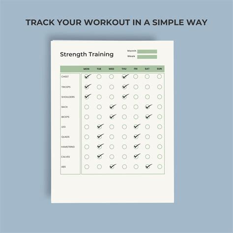 Strength Training Tracker Minimalist