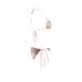 Floral Eiffel Tower Pastel Pink Custom Bikini Swimsuit ID D