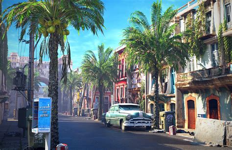 Artstation Hawana Cuban Town Model 3d