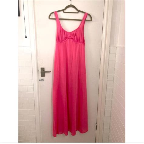 Barbie Pink Hot Retro Vintage Maxi Dress Nightdress Depop