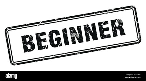 beginner stamp beginner square grunge sign beginner stock vector
