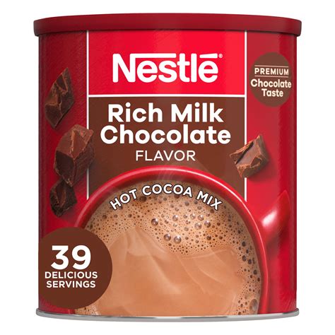Nestle Hot Cocoa Rich Milk Chocolate Flavored Mix Powder 27 7 Oz Can Walmart