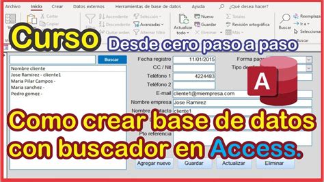 Curso Como Crear Base De Datos Con Buscador En Access Youtube