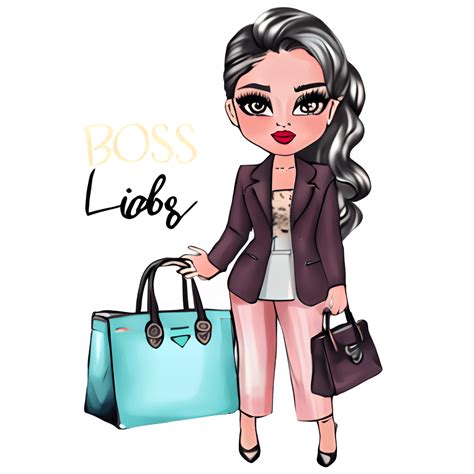 Planner Meisje Clipart Boss Babe Clipart PNG Boss Lady Clipart Creative Fabrica
