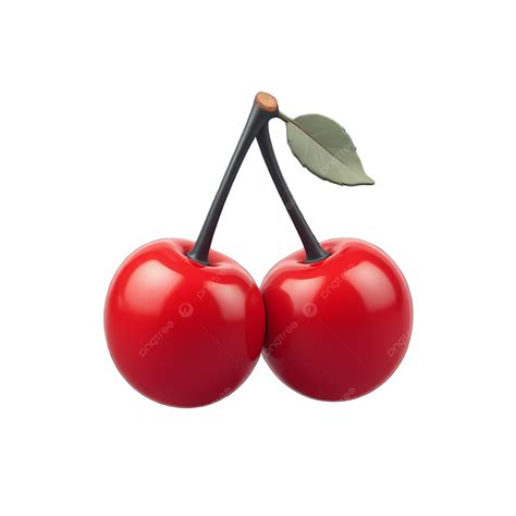 Pair Of Red Cherries, Greenstone, Fresh Cherries, Sweet Cherry PNG