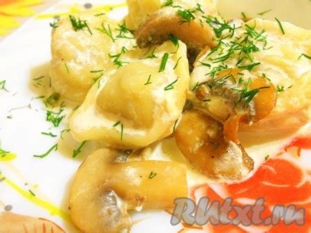 Пельмени с грибами в горшочках: 8 фото в рецепте