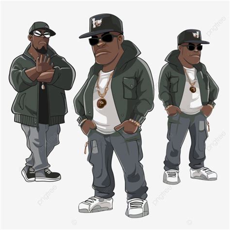 Gangsta Clipart Cartoon Cartoon Artist Of The A Hip Hop Man In Various ...