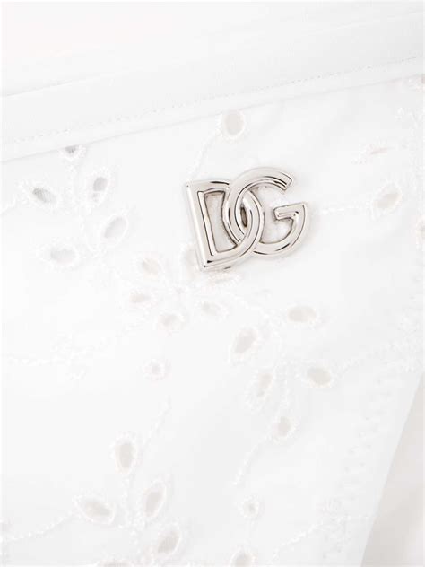 White Broderie Anglaise Halterneck Triangle Bikini DOLCE GABBANA NET A PORTER