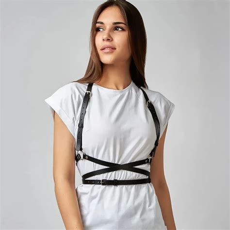 Body Chest Leather Harness Women Bra Goth Bondage Sexy Lingerie Suspender Leg Garter Bdsm