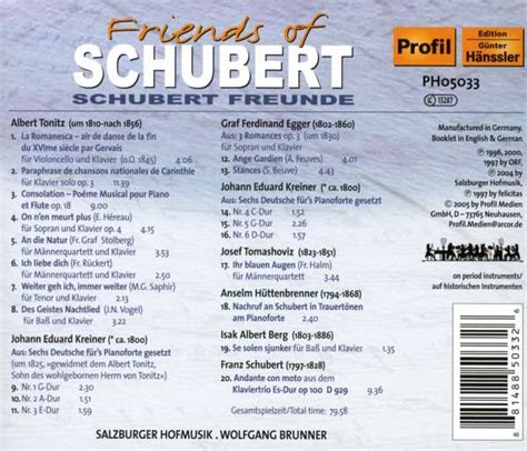 Friends Of Schubert Cd Jpc