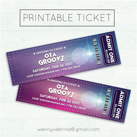 Printable Ticket :: Behance