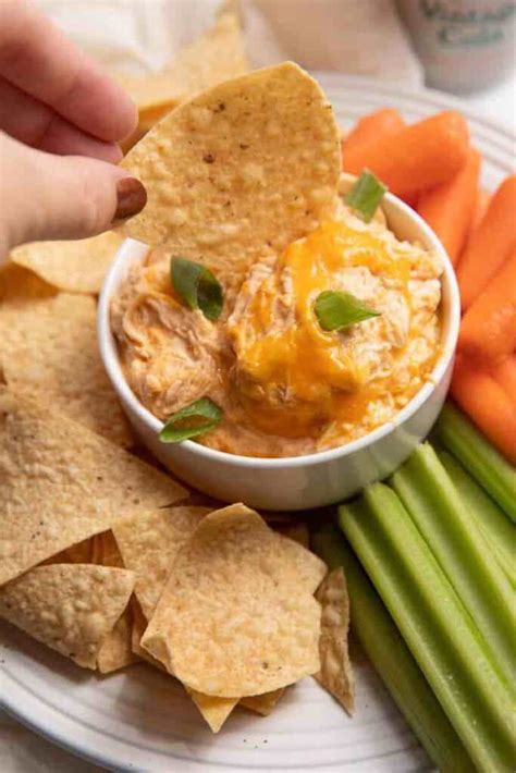 Healthy Buffalo Chicken Dip High Protein Recipe - Pretty Delicious Life