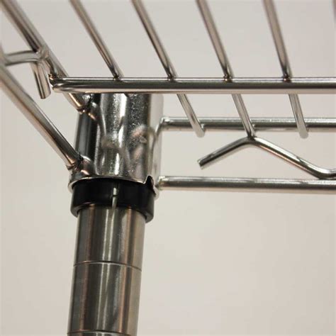 Stainless Steel Wire Shelving Bays With 4 Shelves 1820mm High Ese