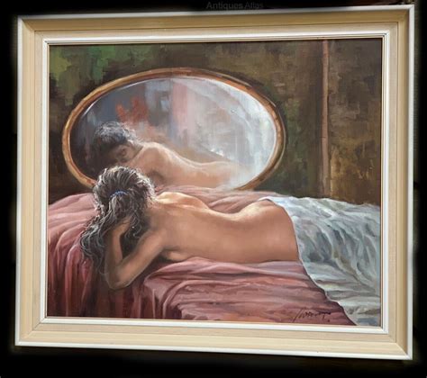Antiques Atlas Oil Portrait Painting Of Nude Lady 1960