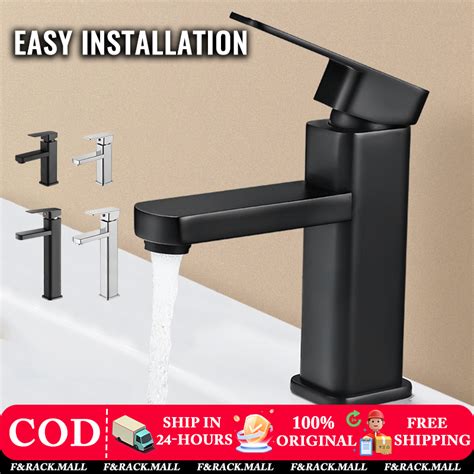 Stainless Bathroom Faucet Sink Gripo Lavatory Fittings Black Long Faucet Hot And Cold Kitchen